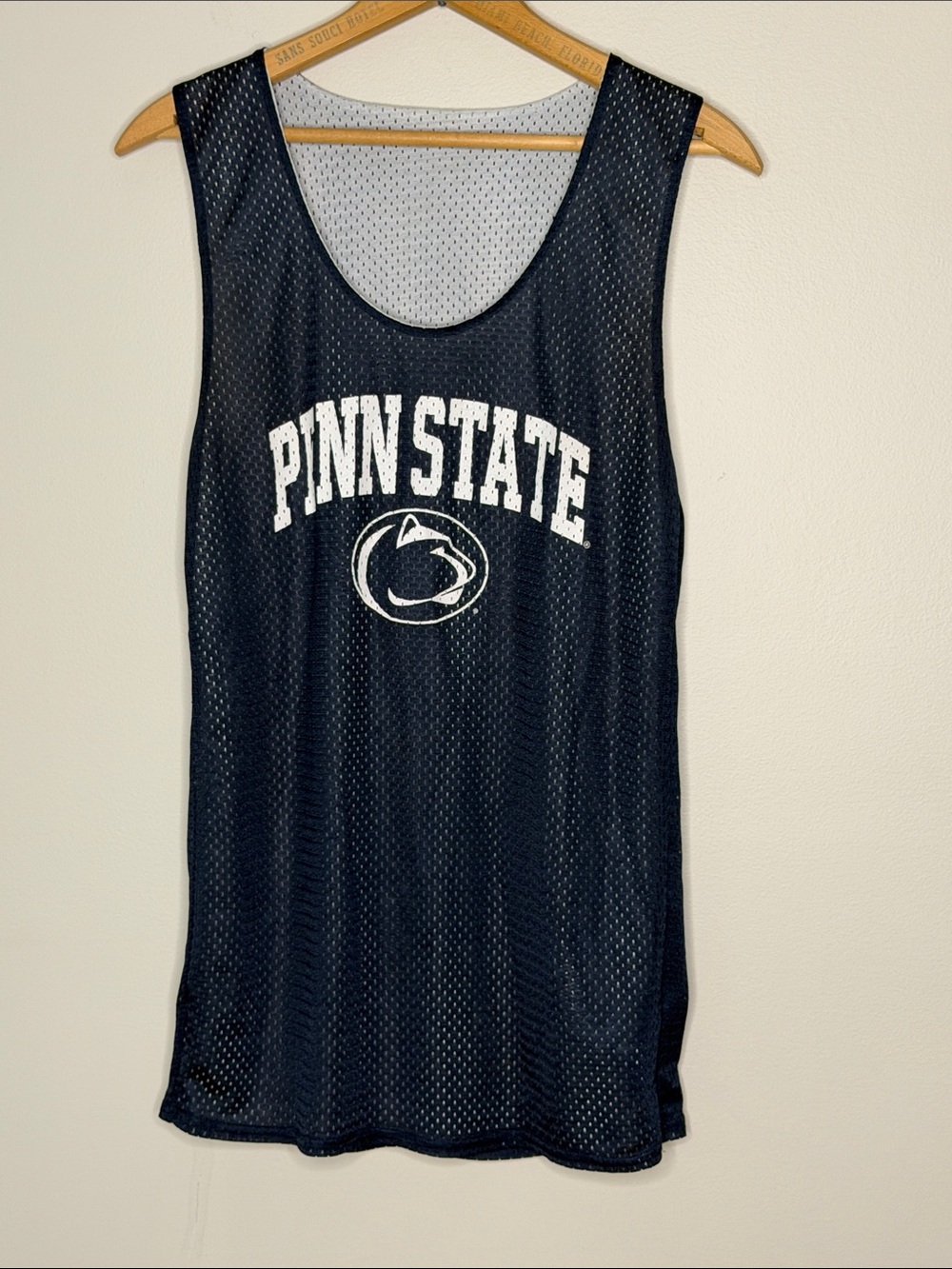 Women's Navy Mesh Tank Top